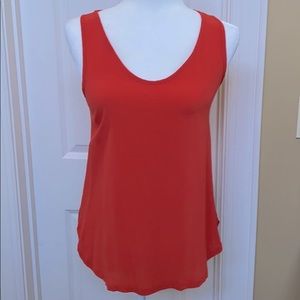 Cute orange Loft Silk front cotton back tank XSP